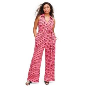 NWT Target x Diane Von Furstenberg Modern Geo Collar Jumpsuit